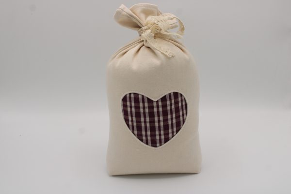 Câle porte pochon avec insert cœur en verquelure – Image 3