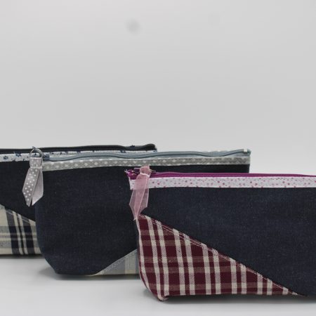 Petite trousse denim et verquelure