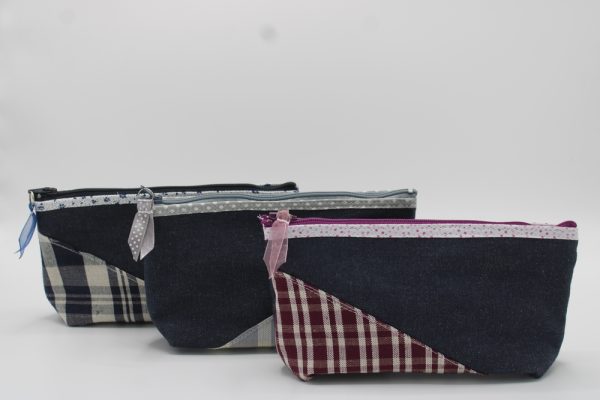 Petite trousse denim et verquelure