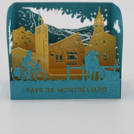 Carte postale vitrine découpe laser - Pays de Montbéliard