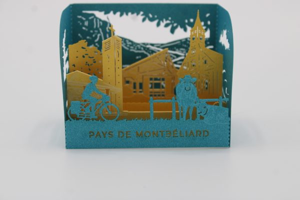 Carte postale vitrine découpe laser - Pays de Montbéliard