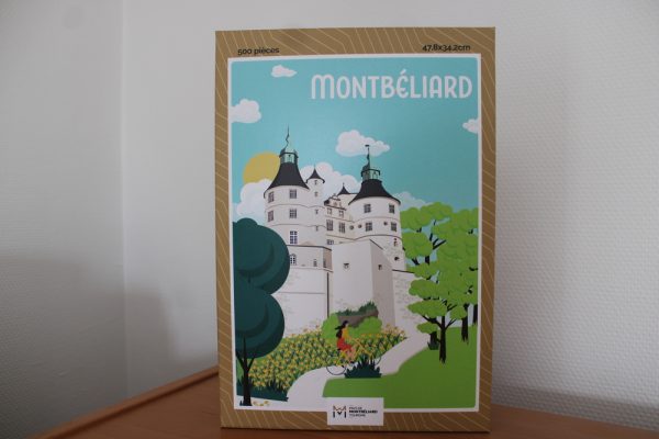 Puzzle illustration "Château de Montbéliard printemps"