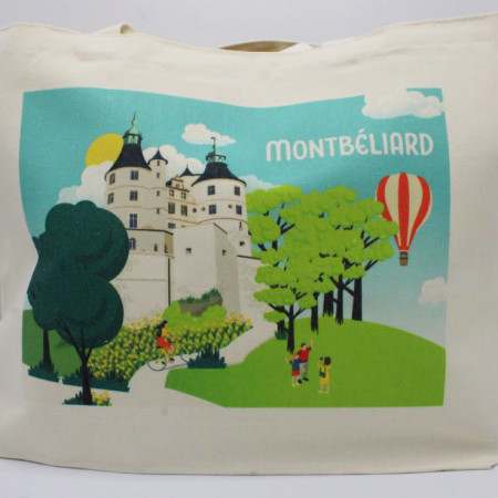 Tote bag - Illustration "Château de Montbéliard printemps"