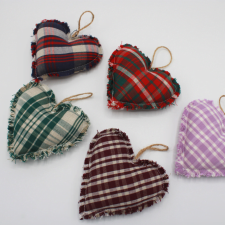 Suspension cœur effiloché - verquelure